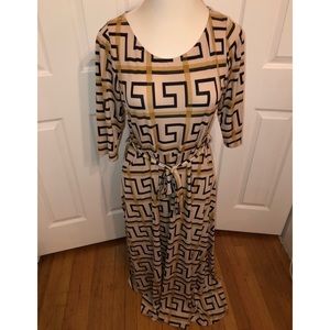 Women’s Plus Size 3 1/4 Sleeve Maxi Dress